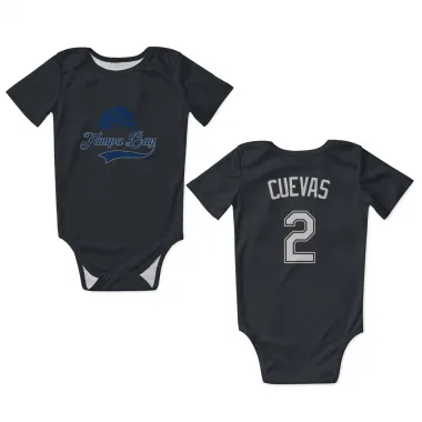 Black Tampa Bay Rays Jonathan Cuevas   Newborn & Infant Bodysuit