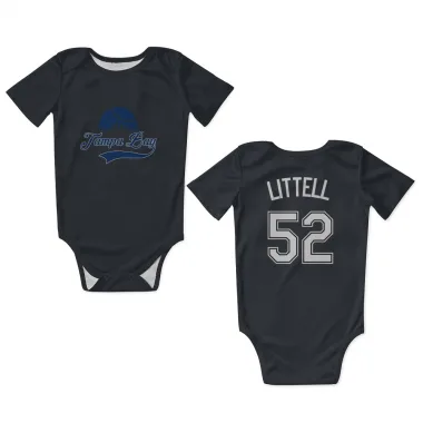 Black Tampa Bay Rays Zack Littell   Newborn & Infant Bodysuit