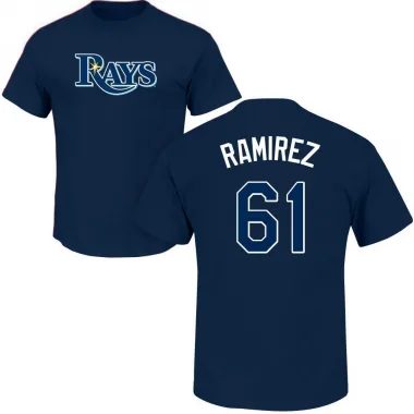 Navy Men's Erasmo Ramirez Tampa Bay Rays Roster T-Shirt -