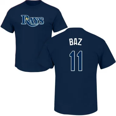 Navy Men's Shane Baz Tampa Bay Rays Roster T-Shirt -