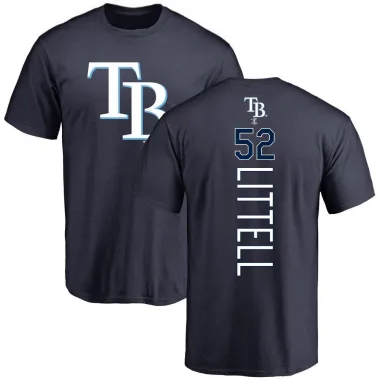 Navy Men's Zack Littell Tampa Bay Rays Backer T-Shirt -