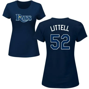 Navy Women's Zack Littell Tampa Bay Rays Roster T-Shirt -