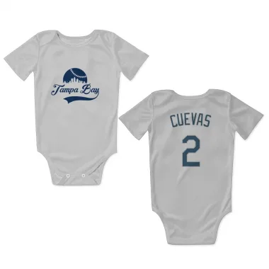 White Tampa Bay Rays Jonathan Cuevas   Newborn & Infant Bodysuit